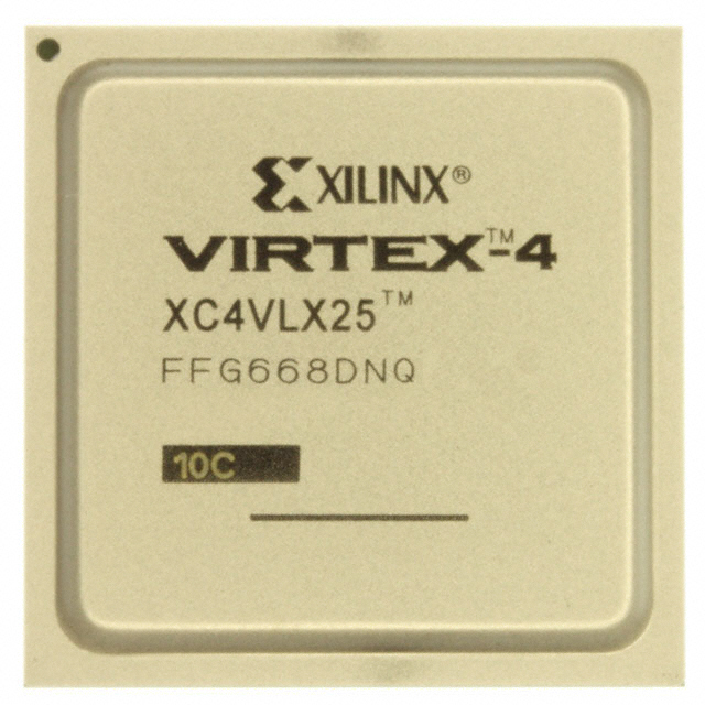 the part number is XC4VLX25-10FFG668C