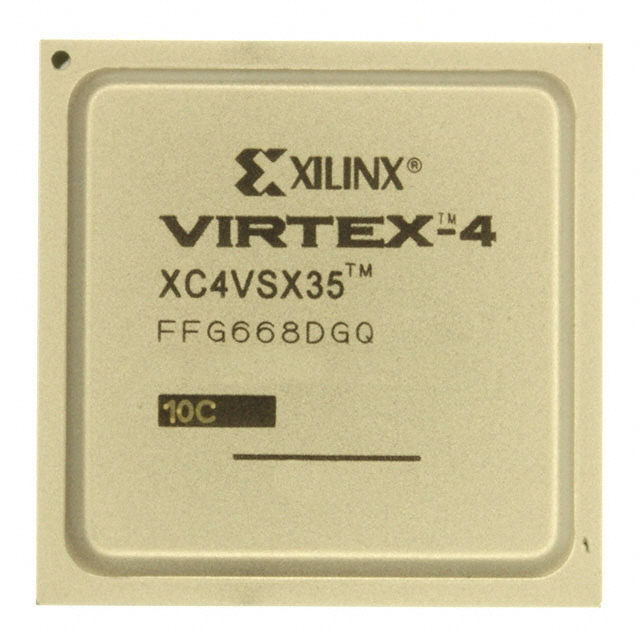 the part number is XC4VSX35-10FFG668C